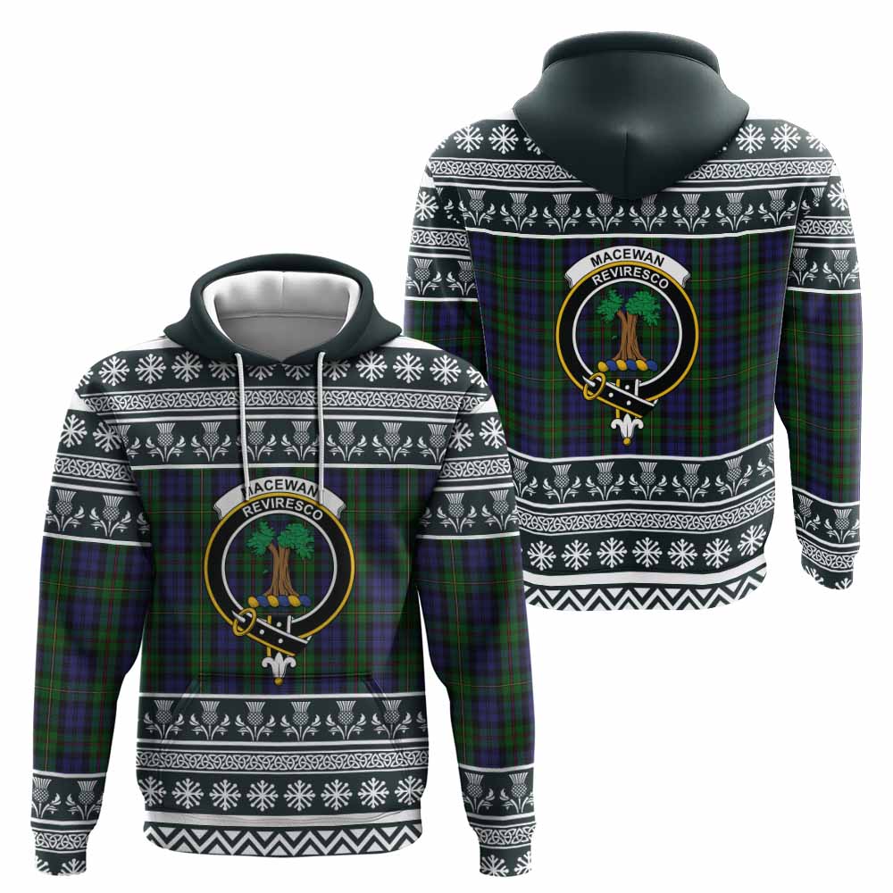 MacEwan (MacEwen) Clan Tartan Christmas Hoodie with Family Crest - Tartan Vibes Clothing