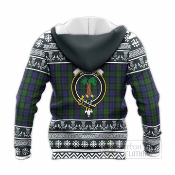 MacEwan (MacEwen) Clan Tartan Christmas Knitted Hoodie with Family Crest