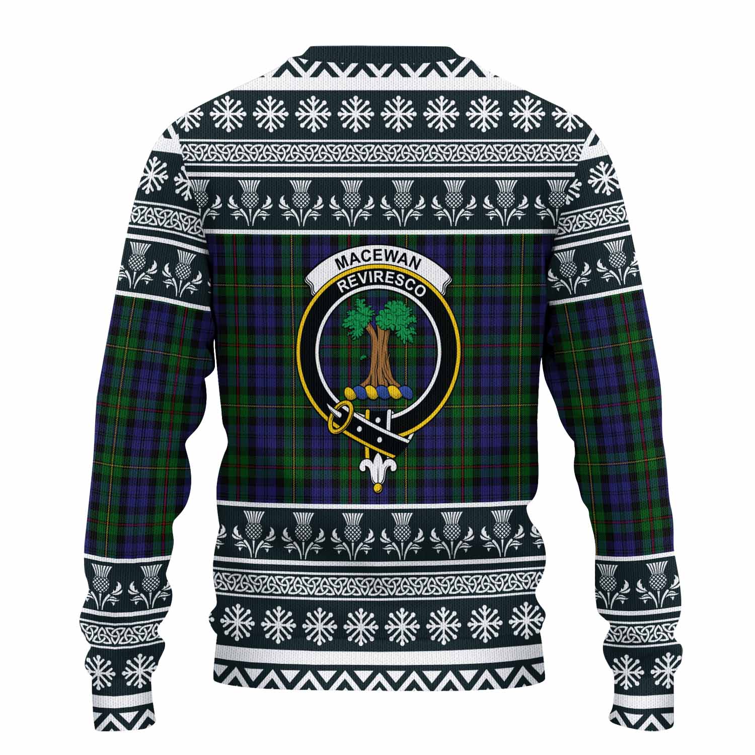 MacEwan (MacEwen) Clan Tartan Christmas Ugly Sweater with Family Crest - Tartan Vibes Clothing
