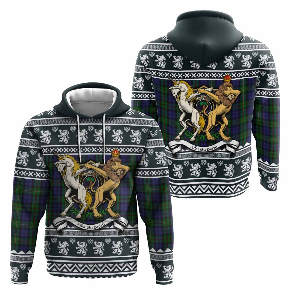 MacEwan (MacEwen) Clan Tartan Crest Christmas Hoodie Coat of Arms Funny Style - Tartan Vibes Clothing