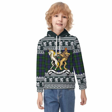 MacEwan (MacEwen) Clan Tartan Crest Christmas Kid Hoodie Coat of Arms Funny Style - Tartan Vibes Clothing