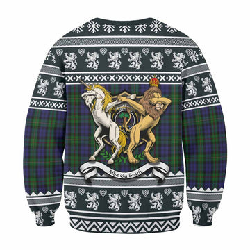 MacEwan (MacEwen) Clan Tartan Crest Christmas Sweatshirt Coat of Arms Funny Style