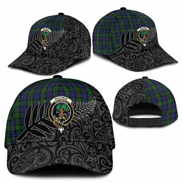 MacEwan (MacEwen) Crest Tartan Classic Cap with New Zealand Silver Fern Half Style