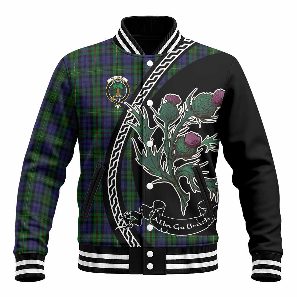 MacEwan (MacEwen) Family Crest Tartan Baseball Jacket Alba Thistle Inspired - Tartan Vibes Clothing