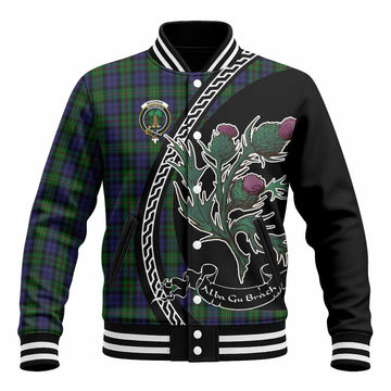 MacEwan (MacEwen) Family Crest Tartan Baseball Jacket Alba Thistle Inspired