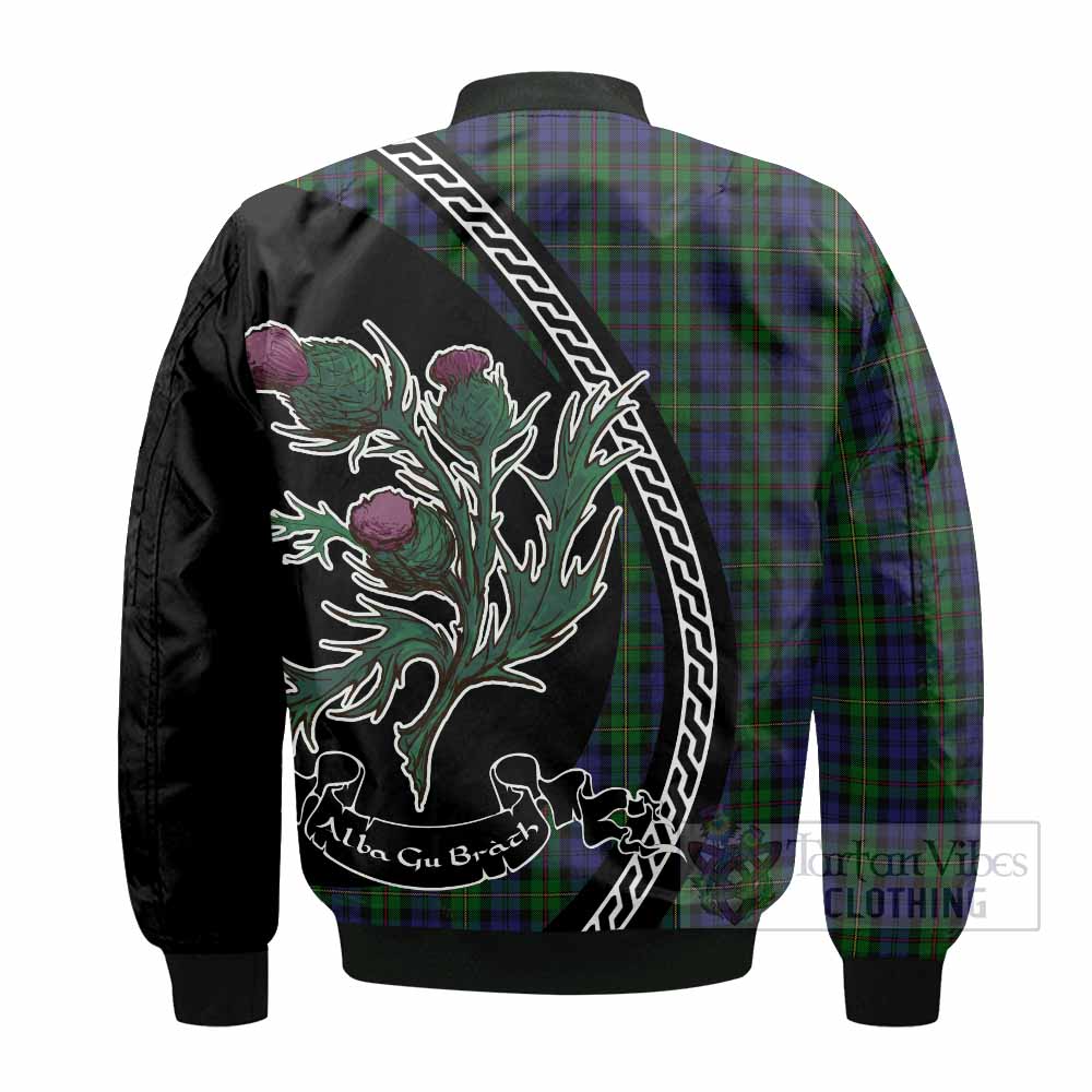 MacEwan (MacEwen) Family Crest Tartan Bomber Jacket Alba Thistle Inspired - Tartan Vibes Clothing