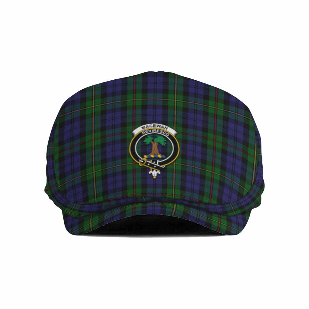 MacEwan (MacEwen) Family Crest Tartan Jeff Cap, Tartan Flat Cap