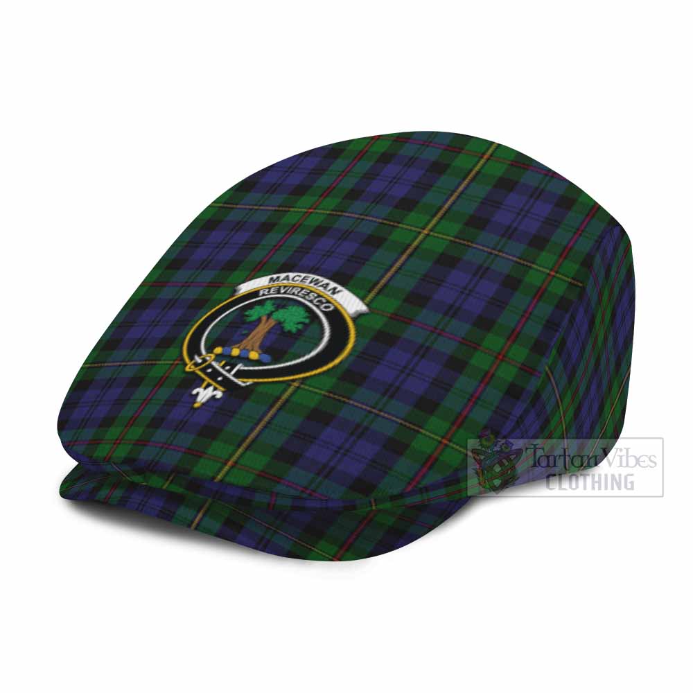 MacEwan (MacEwen) Family Crest Tartan Jeff Cap, Tartan Flat Cap