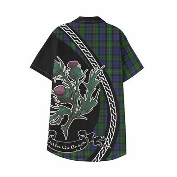 MacEwan (MacEwen) Family Crest Tartan Kid Hawaiian Shirt Alba Thistle Inspired - Tartan Vibes Clothing
