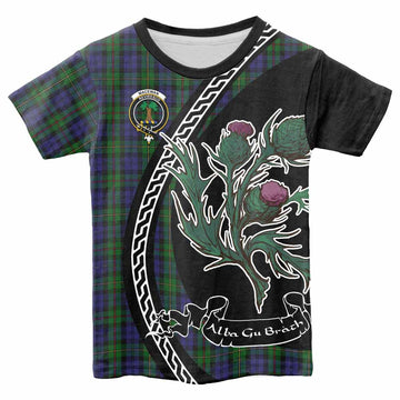 MacEwan (MacEwen) Family Crest Tartan Kid T-shirt Alba Thistle Inspired - Tartan Vibes Clothing