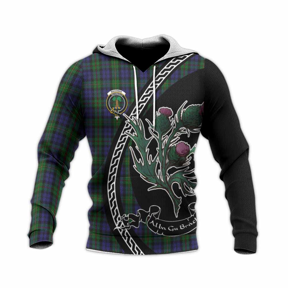 MacEwan (MacEwen) Family Crest Tartan Knitted Hoodie Alba Thistle Inspired - Tartan Vibes Clothing