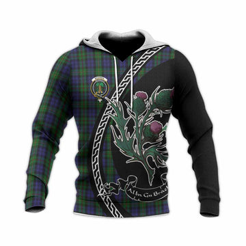 MacEwan (MacEwen) Family Crest Tartan Knitted Hoodie Alba Thistle Inspired