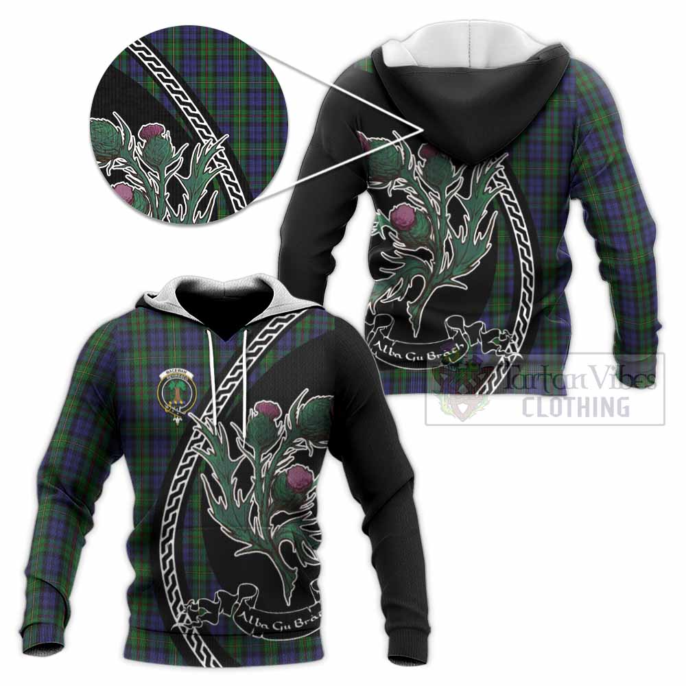 MacEwan (MacEwen) Family Crest Tartan Knitted Hoodie Alba Thistle Inspired - Tartan Vibes Clothing