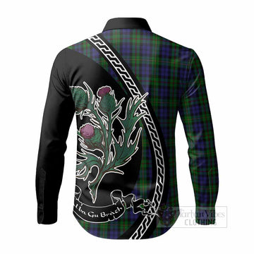 MacEwan (MacEwen) Family Crest Tartan Long Sleeve Button Shirts Alba Thistle Inspired