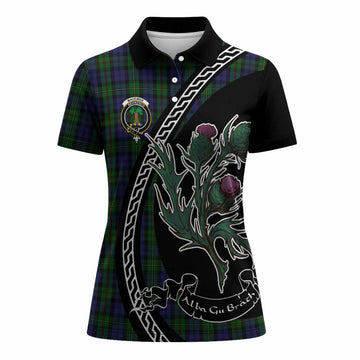 MacEwan (MacEwen) Family Crest Tartan Women Polo Shirt Alba Thistle Inspired