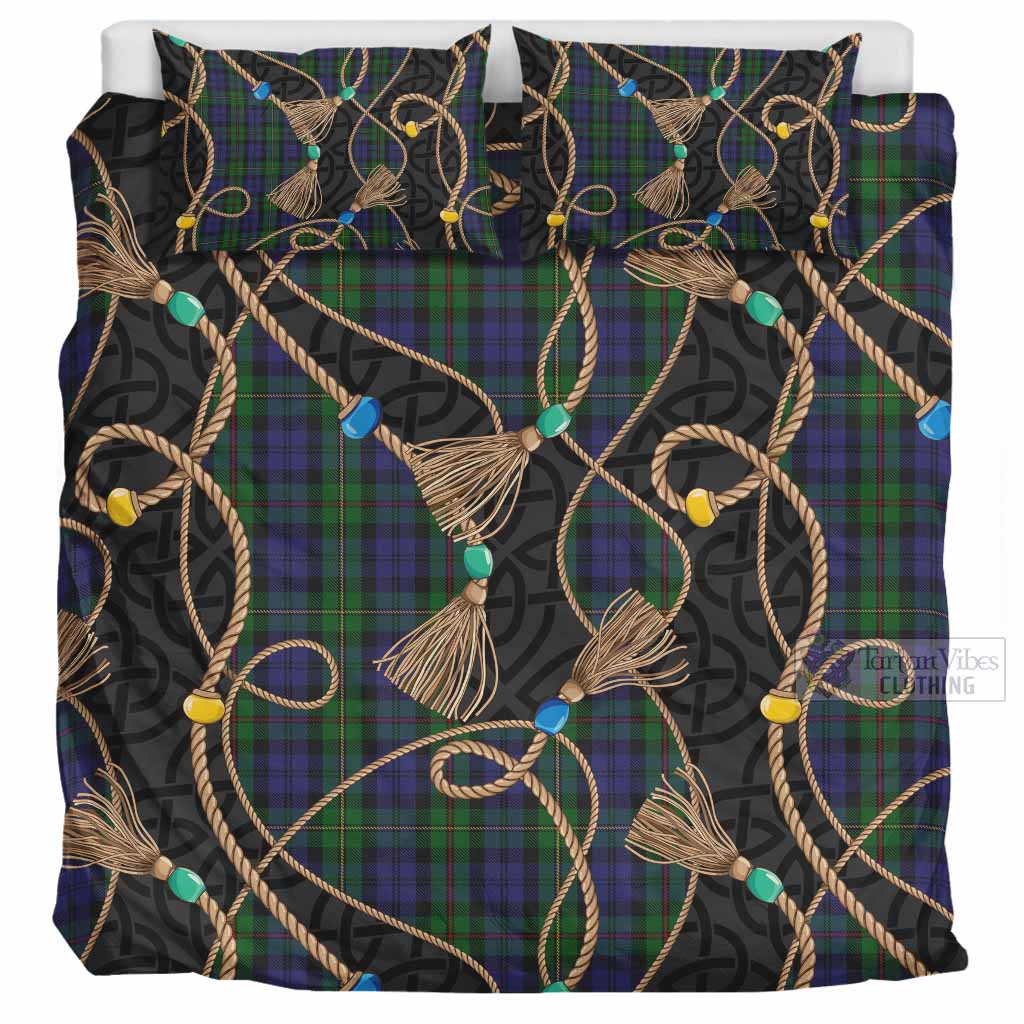 MacEwan (MacEwen) Scottish Tartan Twisted Ropes Stylized Bedding Set UK Bedding Set UK Super King 104*94 inch - Tartan Vibes Clothing