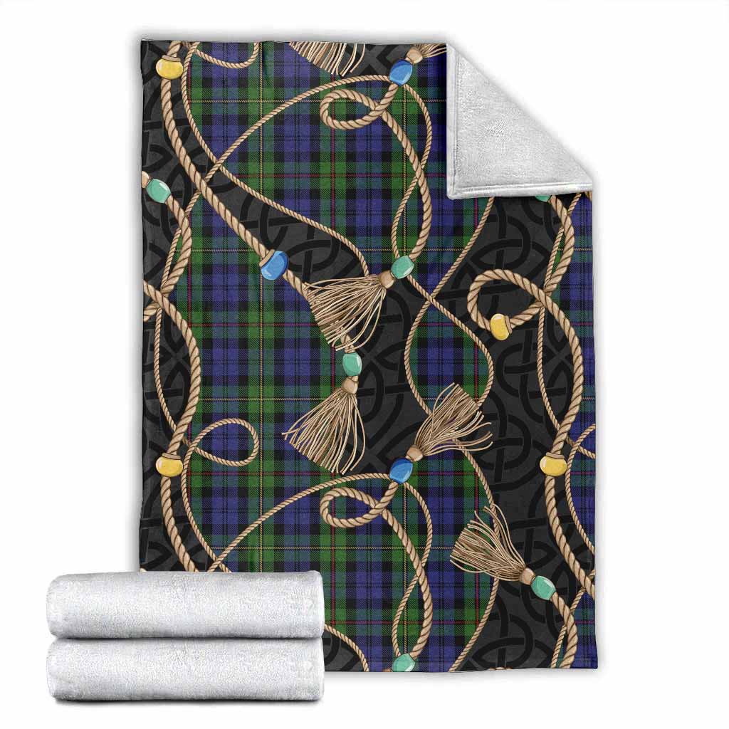 MacEwan (MacEwen) Scottish Tartan Twisted Ropes Stylized Blanket X-Large 59 x 79 inches 150 x 200 cm - Tartan Vibes Clothing