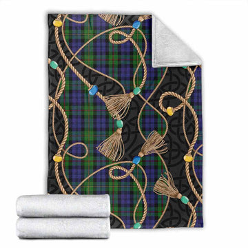 MacEwan (MacEwen) Scottish Tartan Twisted Ropes Stylized Blanket X-Large 59 x 79 inches 150 x 200 cm - Tartan Vibes Clothing
