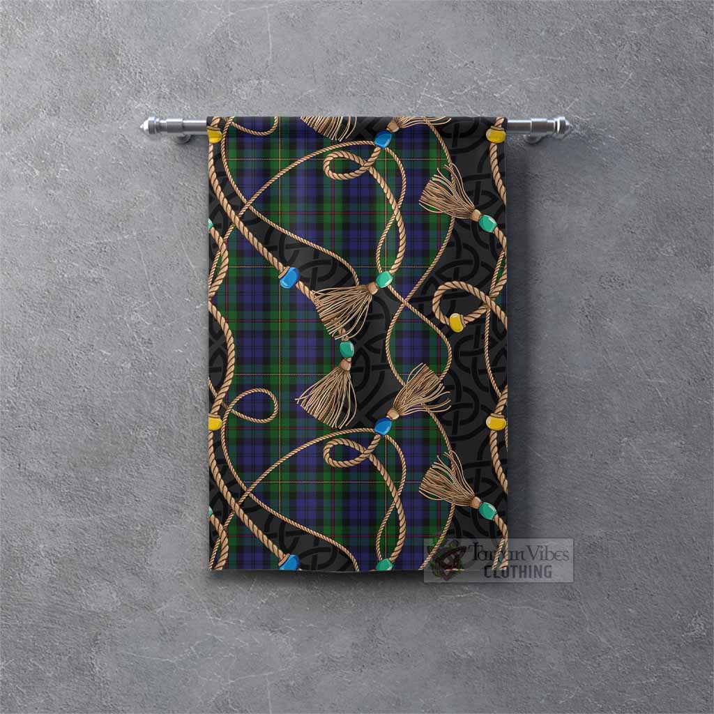 MacEwan (MacEwen) Scottish Tartan Twisted Ropes Stylized Gonfalon Rectangle - Tartan Vibes Clothing
