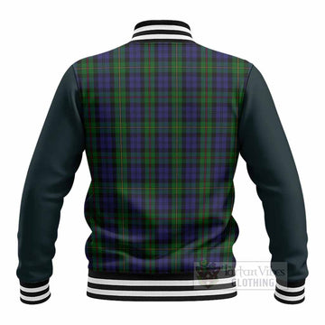 MacEwan (MacEwen) Tartan Accent Baseball Jacket with Family Crest