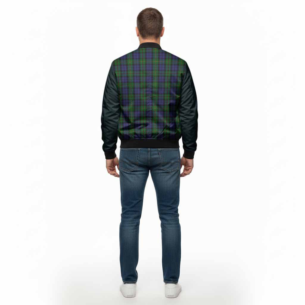 MacEwan (MacEwen) Tartan Accent Bomber Jacket with Family Crest