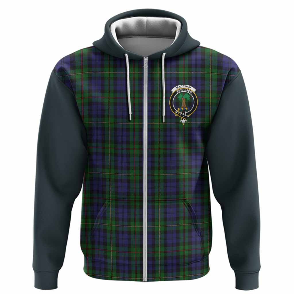 MacEwan (MacEwen) Tartan Accent Hoodie with Family Crest
