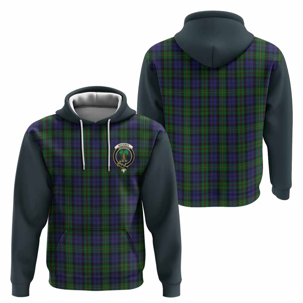 MacEwan (MacEwen) Tartan Accent Hoodie with Family Crest