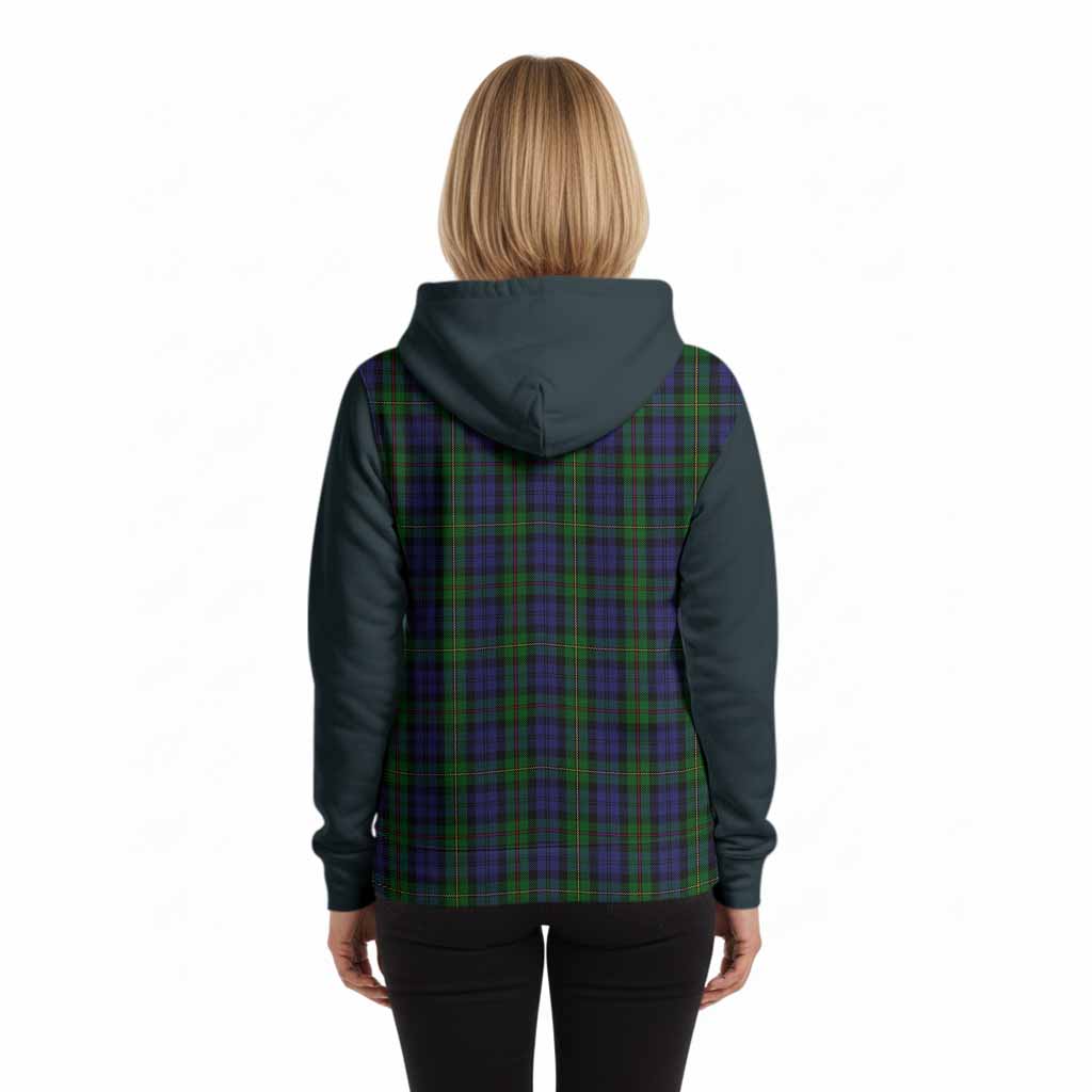 MacEwan (MacEwen) Tartan Accent Hoodie with Family Crest