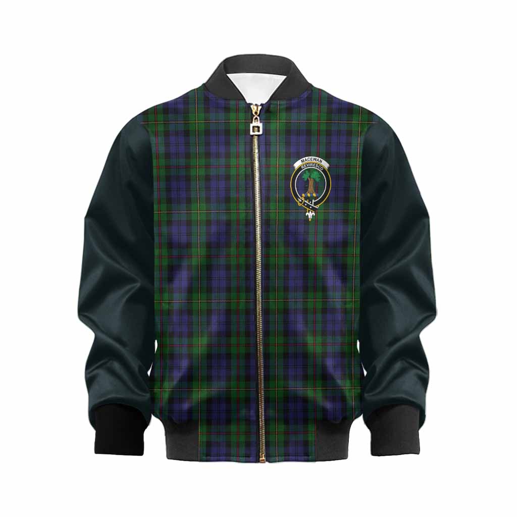 MacEwan (MacEwen) Tartan Accent Kid Bomber Jacket with Family Crest