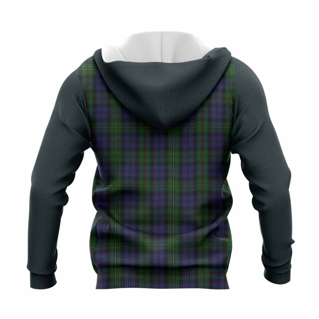 MacEwan (MacEwen) Tartan Accent Knitted Hoodie with Family Crest