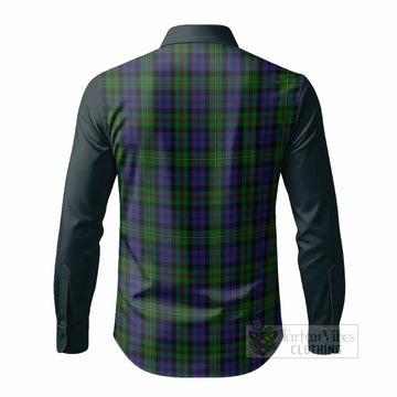 MacEwan (MacEwen) Tartan Accent Long Sleeve Button Shirts with Family Crest