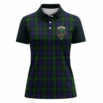 MacEwan (MacEwen) Tartan Accent Women Polo Shirt with Family Crest