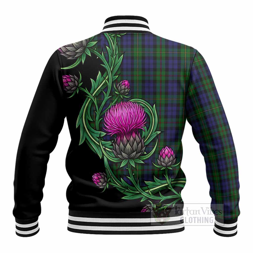 MacEwan (MacEwen) Tartan Baseball Jacket Resilient Scottish Thistle - Tartan Vibes Clothing