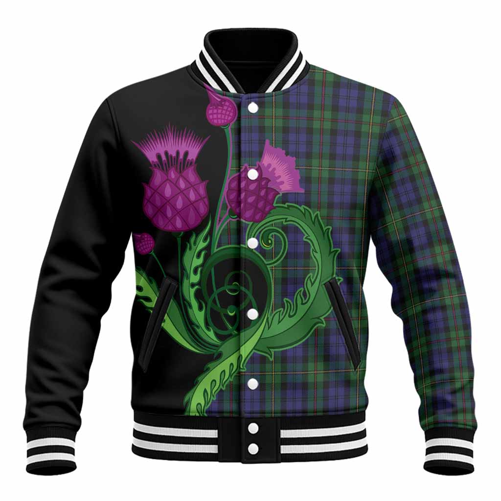 MacEwan (MacEwen) Tartan Baseball Jacket Traditional Scottish Thistle
