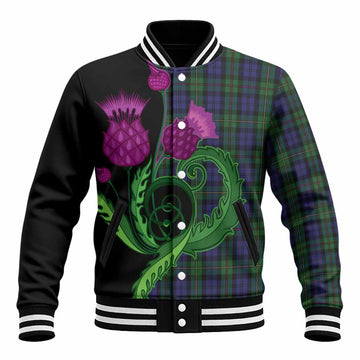 MacEwan (MacEwen) Tartan Baseball Jacket Traditional Scottish Thistle