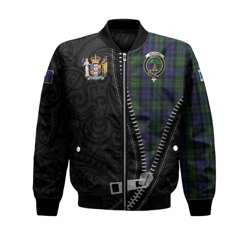 MacEwan (MacEwen) Tartan Bomber Jacket New Zealand Pattern Unique Zipper Stylized