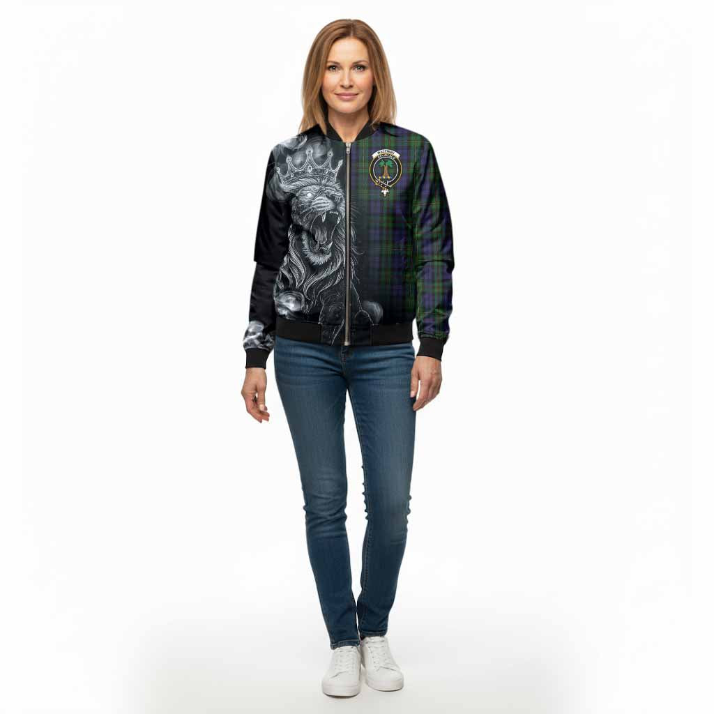 MacEwan (MacEwen) Tartan Bomber Jacket Roaring Lion Heritage