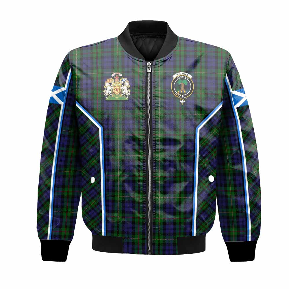 MacEwan (MacEwen) Tartan Crest Bomber Jacket Scotland Coat of Arm Flag Style - Tartan Vibes Clothing