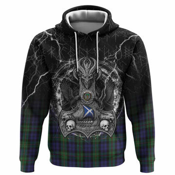 MacEwan (MacEwen) Tartan Crest Hoodie Celtic Odin's Raven Legacy