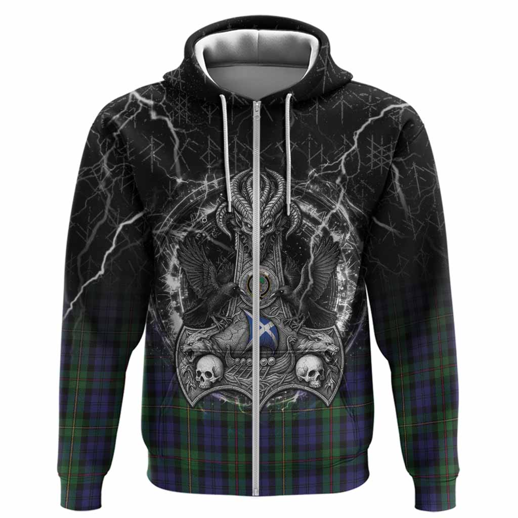 MacEwan (MacEwen) Tartan Crest Hoodie Celtic Odin's Raven Legacy