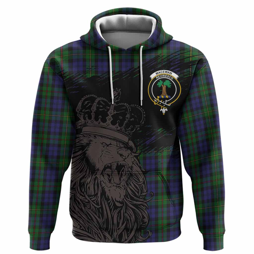 MacEwan (MacEwen) Tartan Crest Hoodie Crowned Lion Heritage Style