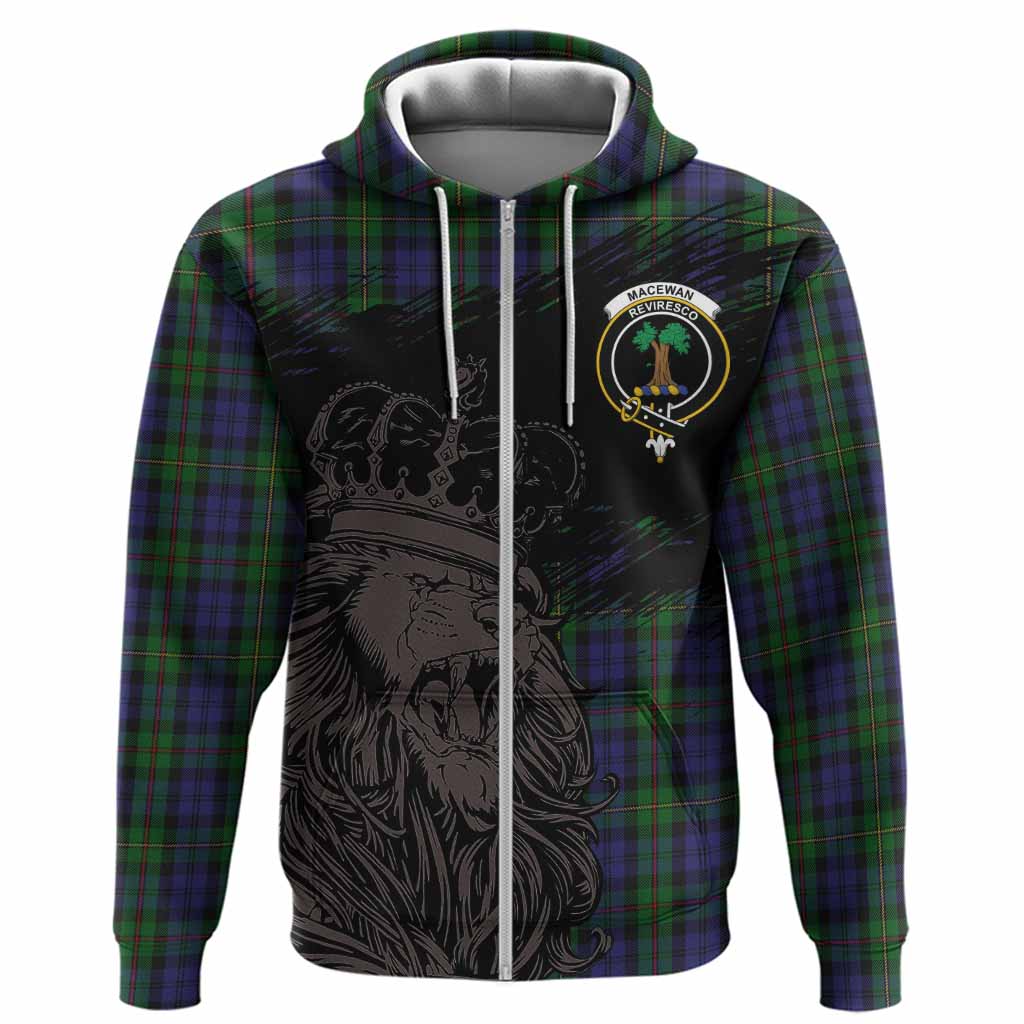MacEwan (MacEwen) Tartan Crest Hoodie Crowned Lion Heritage Style