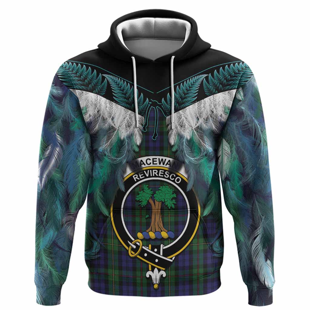 MacEwan (MacEwen) Tartan Crest Hoodie New Zealand Maori Korowai Cloak