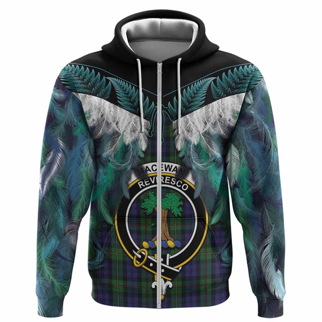 MacEwan (MacEwen) Tartan Crest Hoodie New Zealand Maori Korowai Cloak