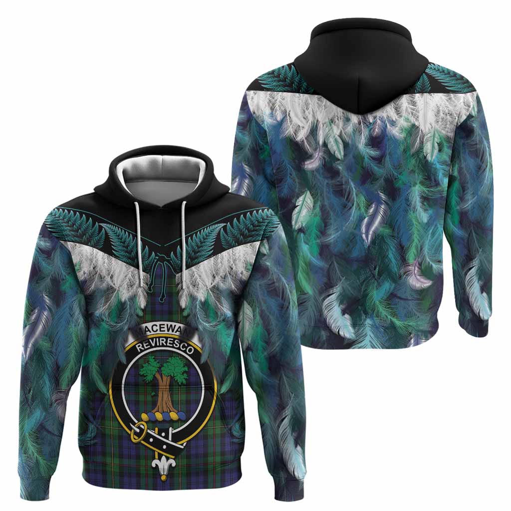 MacEwan (MacEwen) Tartan Crest Hoodie New Zealand Maori Korowai Cloak