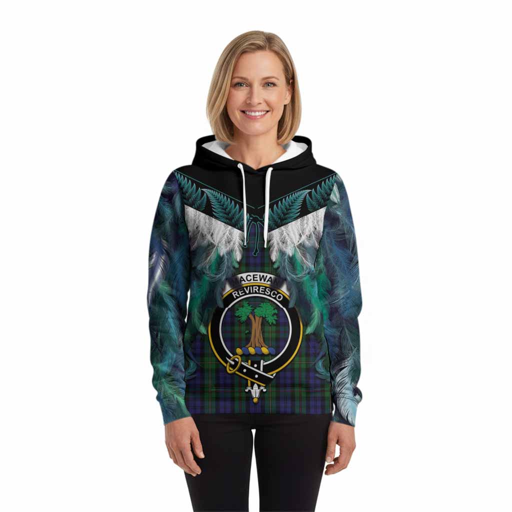MacEwan (MacEwen) Tartan Crest Hoodie New Zealand Maori Korowai Cloak