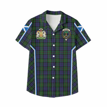 MacEwan (MacEwen) Tartan Crest Kid Hawaiian Shirt Scotland Coat of Arm Flag Style - Tartan Vibes Clothing