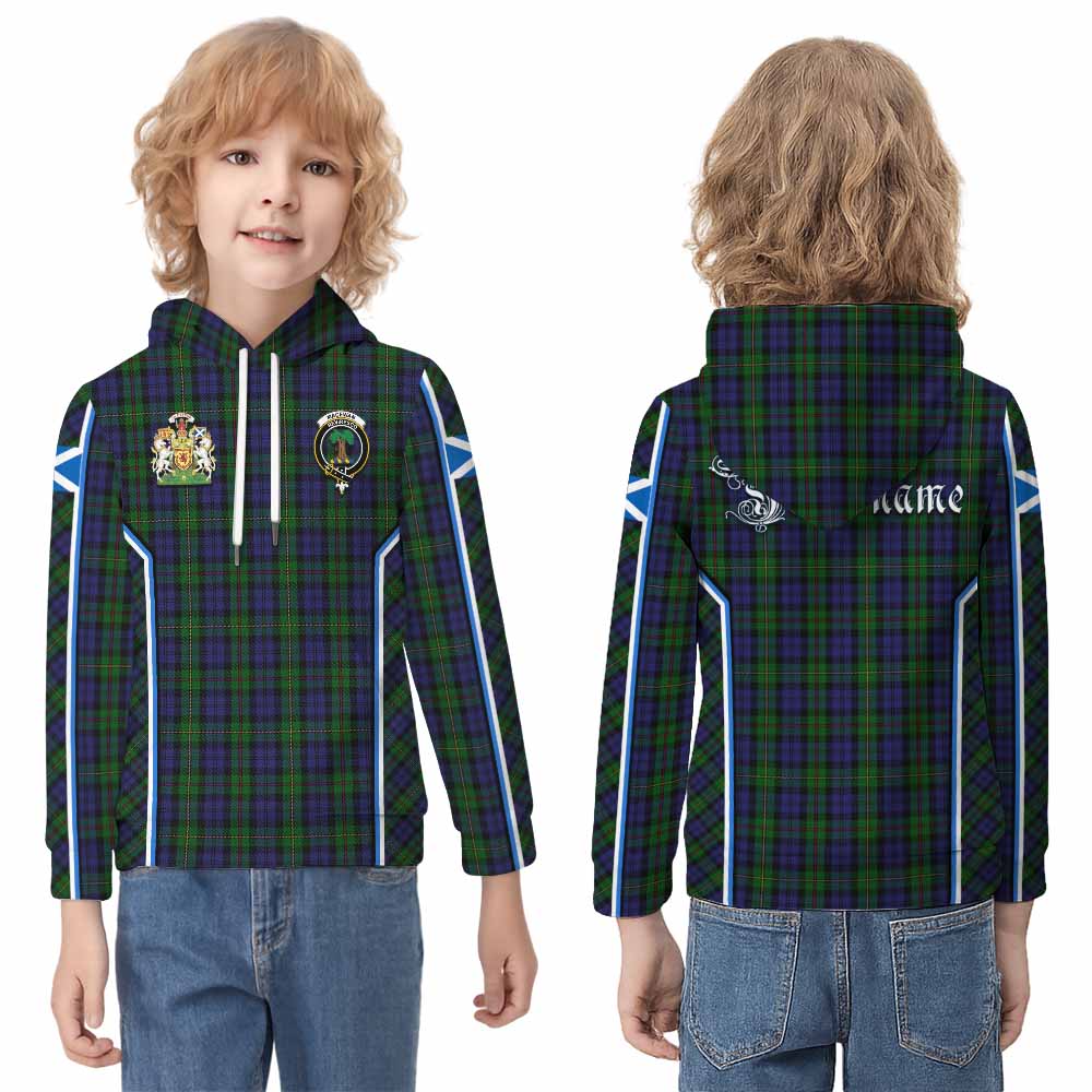 MacEwan (MacEwen) Tartan Crest Kid Hoodie Scotland Coat of Arm Flag Style - Tartan Vibes Clothing