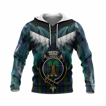 MacEwan (MacEwen) Tartan Crest Knitted Hoodie New Zealand Maori Korowai Cloak