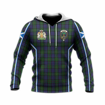 MacEwan (MacEwen) Tartan Crest Knitted Hoodie Scotland Coat of Arm Flag Style